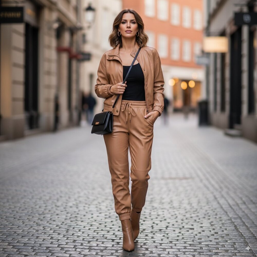 n:Philanthropy Fabiana Jacket & Lunas Jogger Camel Size Small NWT